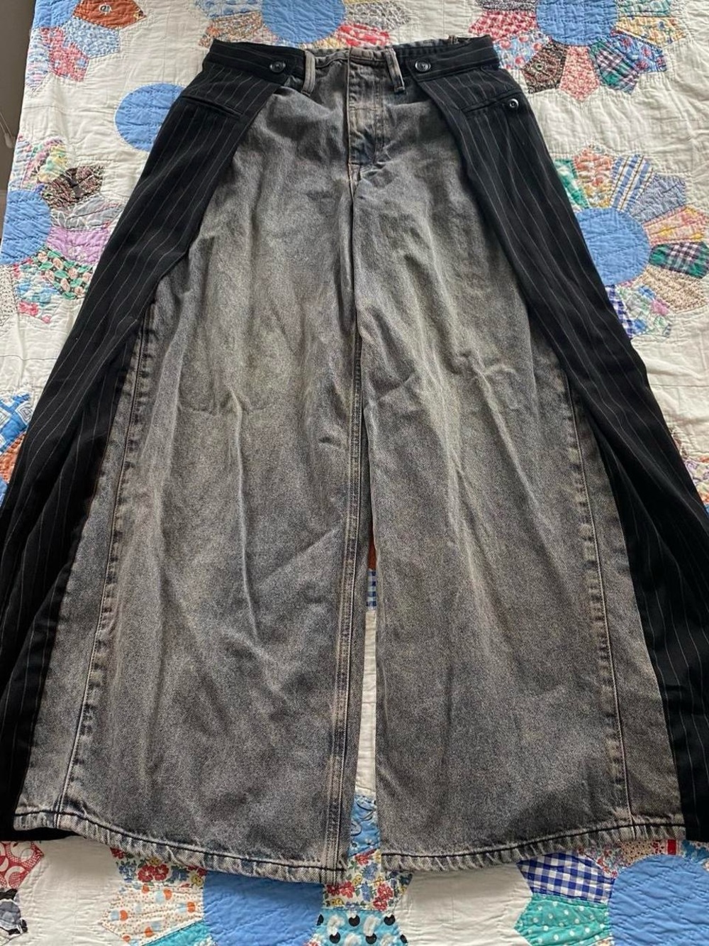 Free People We The Free Gwyneth Low-Rise Wide-Leg Jeans Sz 27